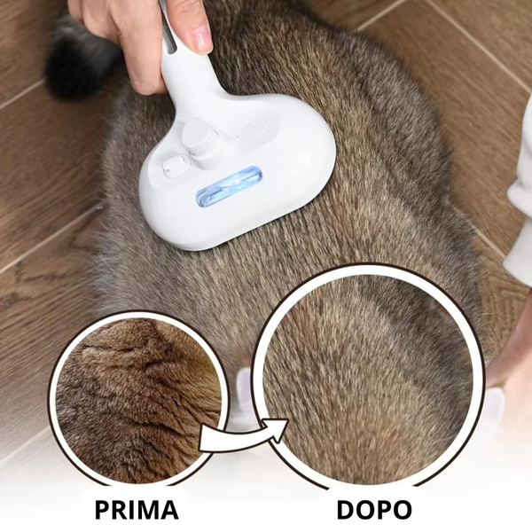 PET COMB Spazzola Autopulente con Nebulizzatore a Freddo